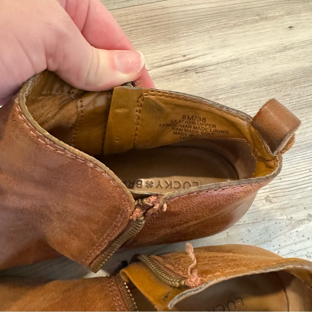 Lucky Brand Double Zip Leather Booties - Picture 4 of 5